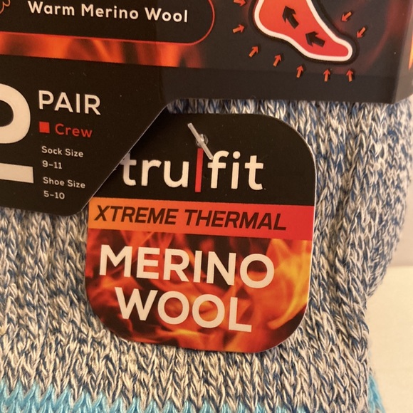 Merino Wool Blend Socks Xtreme Thermal Warm Cold Weather Boot Socks Blue - Picture 5 of 16